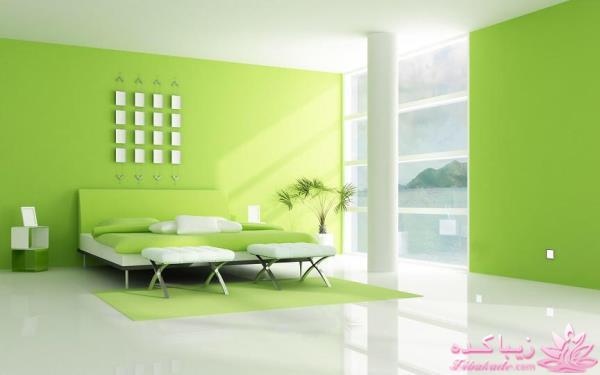 دکوراسیون داخلی با رنگ تناژ سبز